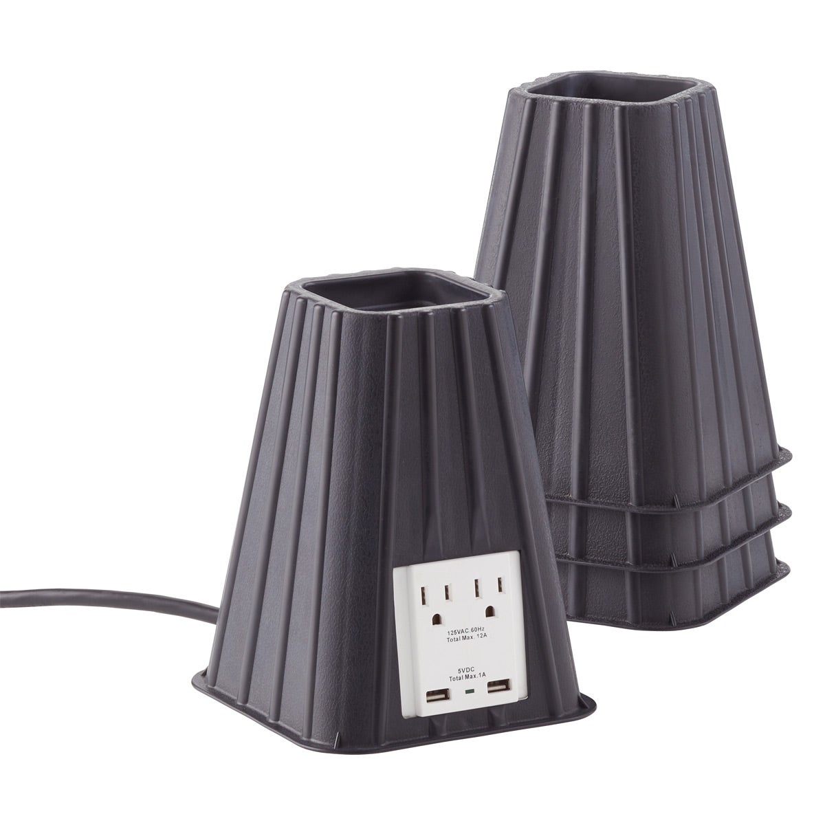 Bed Risers with Plug & USB The Container Store